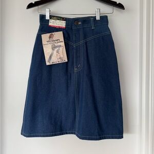 Vintage 80's Chic Brand Denim Skirt DEADSTOCK with Tags